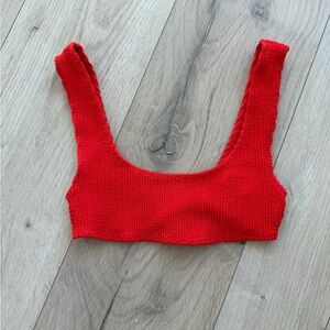 Elysiian Red Scoop Bikini Top